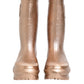 Rose Gold Rubber Pull On Rain Boots  Shoes