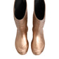 Rose Gold Rubber Pull On Rain Boots  Shoes