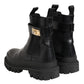 Black Calfskin DG Logo Strap Ankle Boots Shoes
