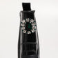 Black Crystal Embellished Combat Boots Shoes