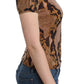 Elegant Snake Print Crewneck Tee