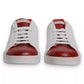 White Red Leather Logo Portofino Sneaker