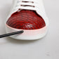 White Red Leather Logo Portofino Sneaker