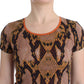 Elegant Snake Print Crewneck Tee