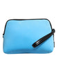 Blue Nylon DG Logo Print Clutch Zip Pouch Bag
