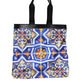 Multicolor Maiolica Print Tote Shoulder Strap Bag