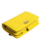 Yellow Leather Bifold Continental Clutch Wallet