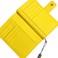 Yellow Leather Bifold Continental Clutch Wallet