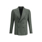 Bicolor Fleece Wool Blazer