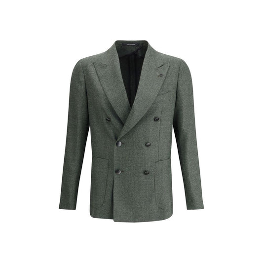 Bicolor Fleece Wool Blazer