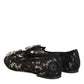 Black Taormina Lace Crystals Flats Shoes