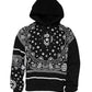 Black Bandana Hooded Men Sweatshirt Sweater