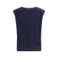 Blue Cashmere Sleeveles Sweater