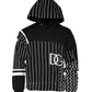 Black Stripes Hooded Men Sweatshirt Sweater