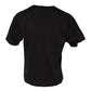 Black Minimalist Cotton Crew Neck T-shirt