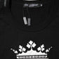 Black DG King Crown Cotton Crew Neck T-shirt