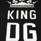 Black DG King Crown Cotton Crew Neck T-shirt