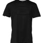 Black Embossed Logo Cotton Crew Neck T-shirt