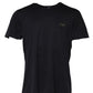 Dark Blue Logo Plaque Cotton Crewneck T-shirt
