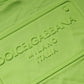 Green Embossed Logo Cotton Crew Neck T-shirt