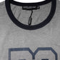 Gray DG Graphic Print Cotton Crewneck T-shirt