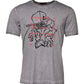 Gray Graphic Print Cotton Crew Neck T-shirt