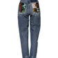 Blue AMBER Tattered High Waist Denim Jeans