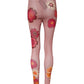 Pink Floral Leggings Stretch Waist Pants