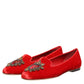 Red Velvet DG Heart Loafers Flats Shoes