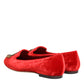 Red Velvet DG Heart Loafers Flats Shoes
