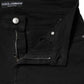 Black Cotton Skinny Mid Waist Denim Jeans