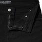 Black Cotton Skinny Mid Waist Denim Jeans