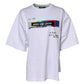 White Cotton Printed Short Sleeves T-shirt
