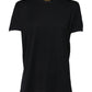 Black Cotton DG Print Short Sleeve Top T-shirt