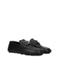 Black Leather Slip-On Loafers