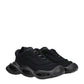 Black Fabric Chunky Sneakers