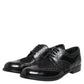 Black Leather Floral Lace Dress Formal Shoes