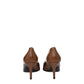 Brown Leather High Heel Pumps