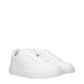 White Leather Low Top Sneakers