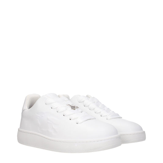 White Leather Low Top Sneakers