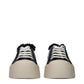 Black Leather Chunky Sneakers