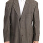 Brown Single Breasted Wool Suit
