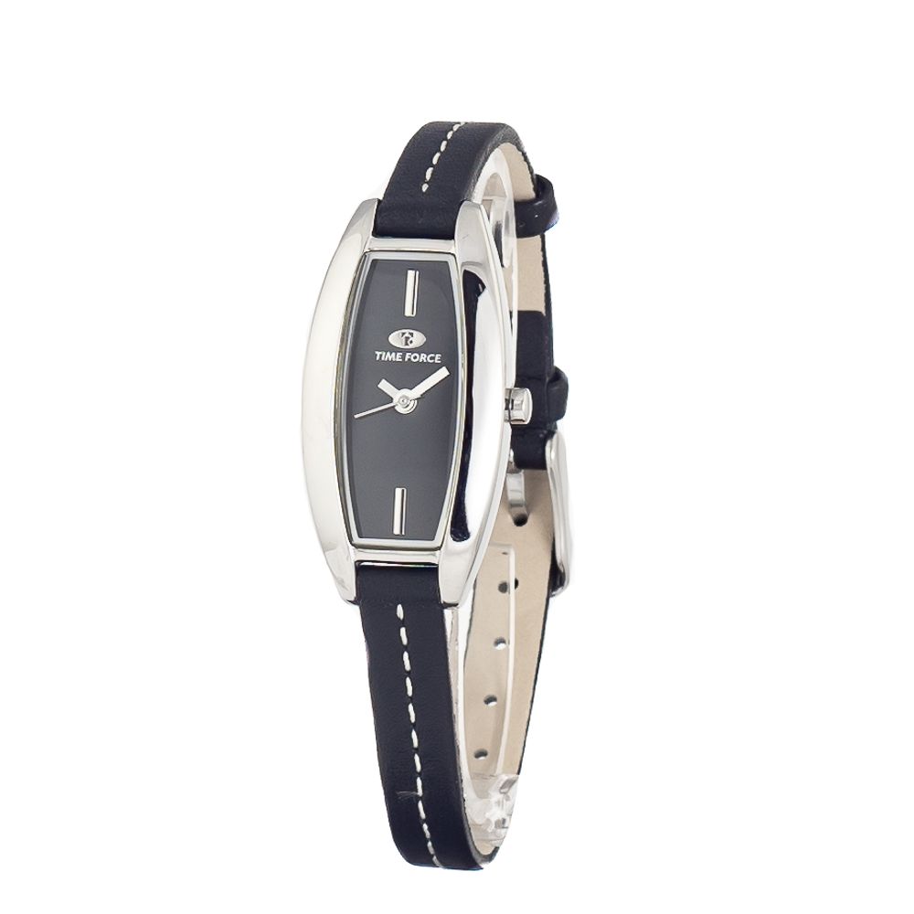 Black Leather Dress Watch