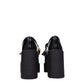 Black Leather Platform Loafers