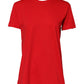 Red Crew Neck Short Sleeves Top T-shirt