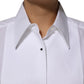 White Cotton Collared Long Sleeves Shirt Top