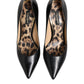 Black Calf Leather Stiletto Heels Pumps Shoes
