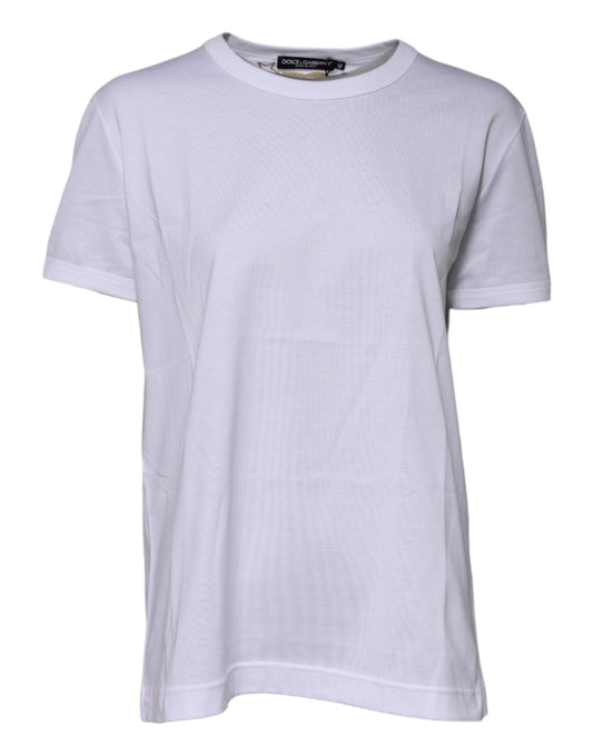 White Cotton Goodluck 2022 Crew Neck T-shirt