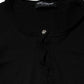 Black STAFF Round Neck Cardigan Sweater