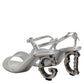 Silver KEIRA Heels Ankle Strap Sandals Shoes